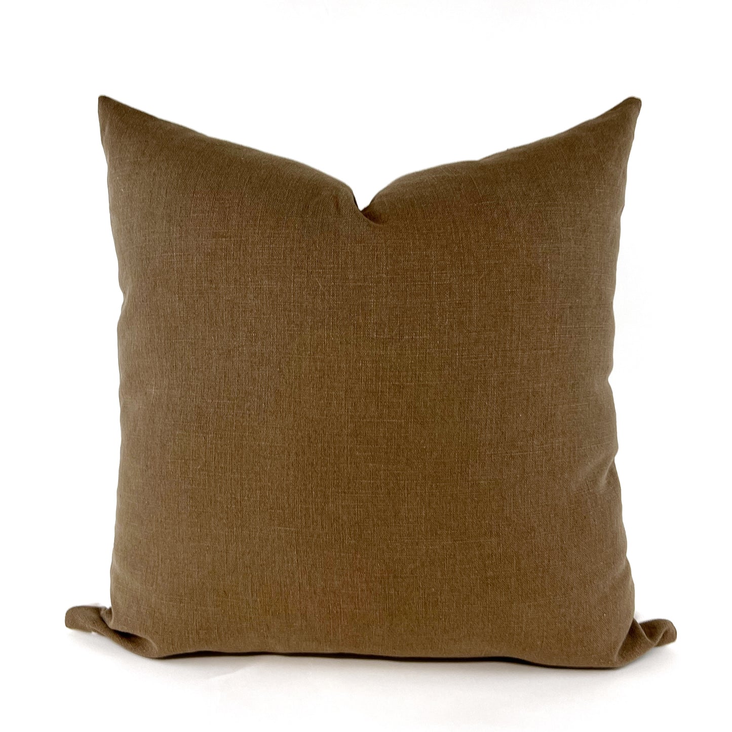 Muted brown linen blend pillow cover