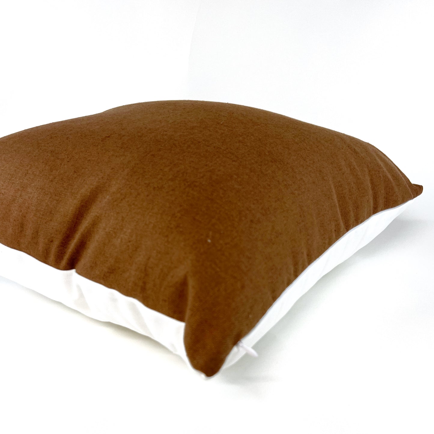 Copper brown linen blend pillow cover