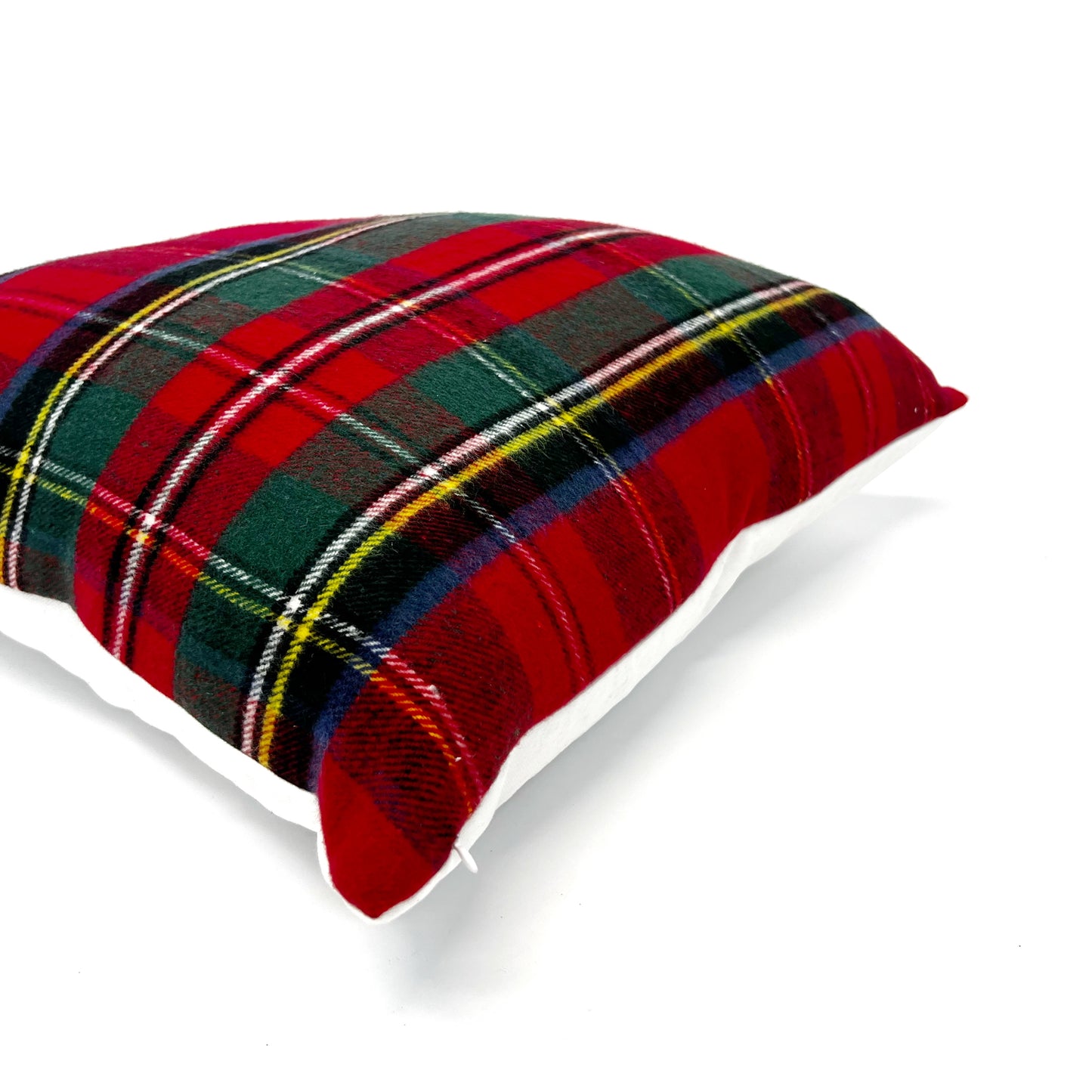 Red Fleece Plaid Holiday pillow cover