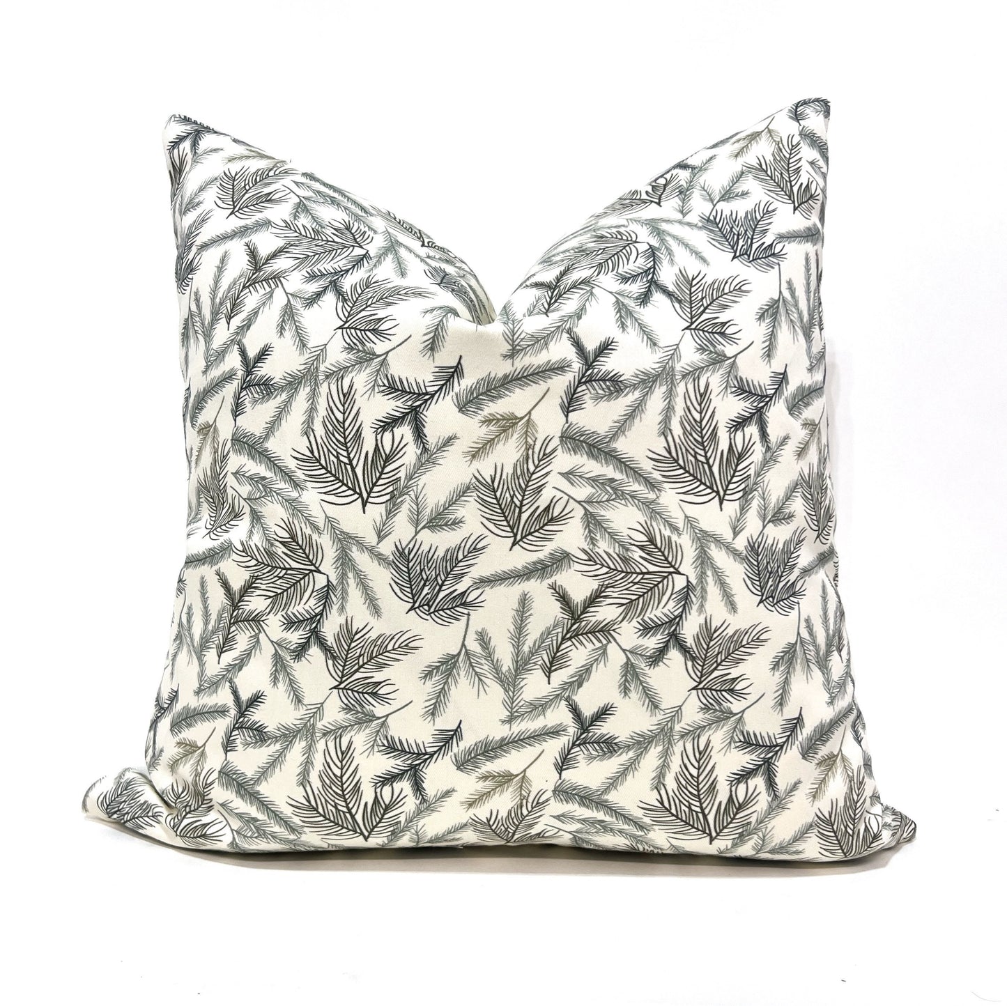 Pillow cover combination #12, sage green velvet cover, evergreen branch cover, mushroom brown velvet cover