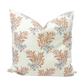 Dusty blue and terra cotta floral pillow cover