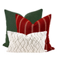 Red and beige stripe pillow cover