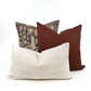 Earth tones botanical pillow cover