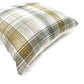 Gray and beige plaid pillow cover