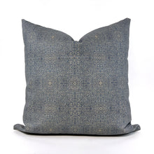 Load image into Gallery viewer, Dusty blue medallion pillow cover
