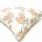 Dusty blue and terra cotta floral pillow cover
