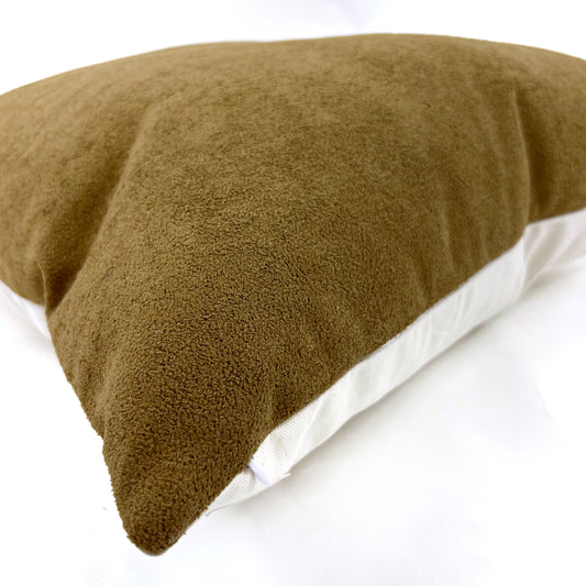 Caramel brown woven pillow cover