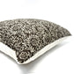Warm brown floral pillow cover