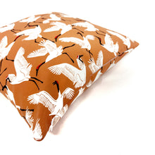 Load image into Gallery viewer, Coral crane outdoor pillow cover
