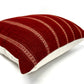 Red and beige stripe pillow cover