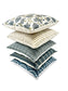 Chambray blue and white check pillow cover