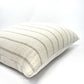 Cream and flax stripe pillow cover
