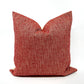 Red woven pillow cover