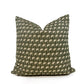 Eucalyptus green floral block pillow cover