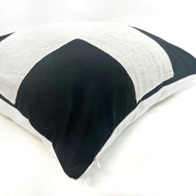 Load image into Gallery viewer, Black and white Swiss cross pillow cover
