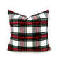 Fleece plaid holiday pillow cover