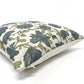 Dusty blue floral pillow cover