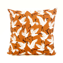 Load image into Gallery viewer, Coral crane outdoor pillow cover
