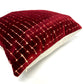 Cranberry red tile velvet pillow cover