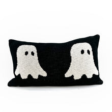 Load image into Gallery viewer, Black and white ghost pillow cover
