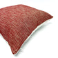 Red woven pillow cover