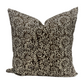 Warm brown floral pillow cover