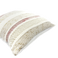 Cream, red and gold chunky woven stripe pillow cover