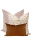 Pink and rust floral pillow cover
