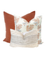 Dusty blue and terra cotta floral pillow cover