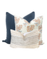 Dusty blue and terra cotta floral pillow cover