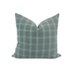 Chambray blue and white check pillow cover