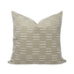 Creamy oatmeal and white woven dash pillow cover