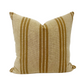 Ochre yellow vertical stripe pillow cover