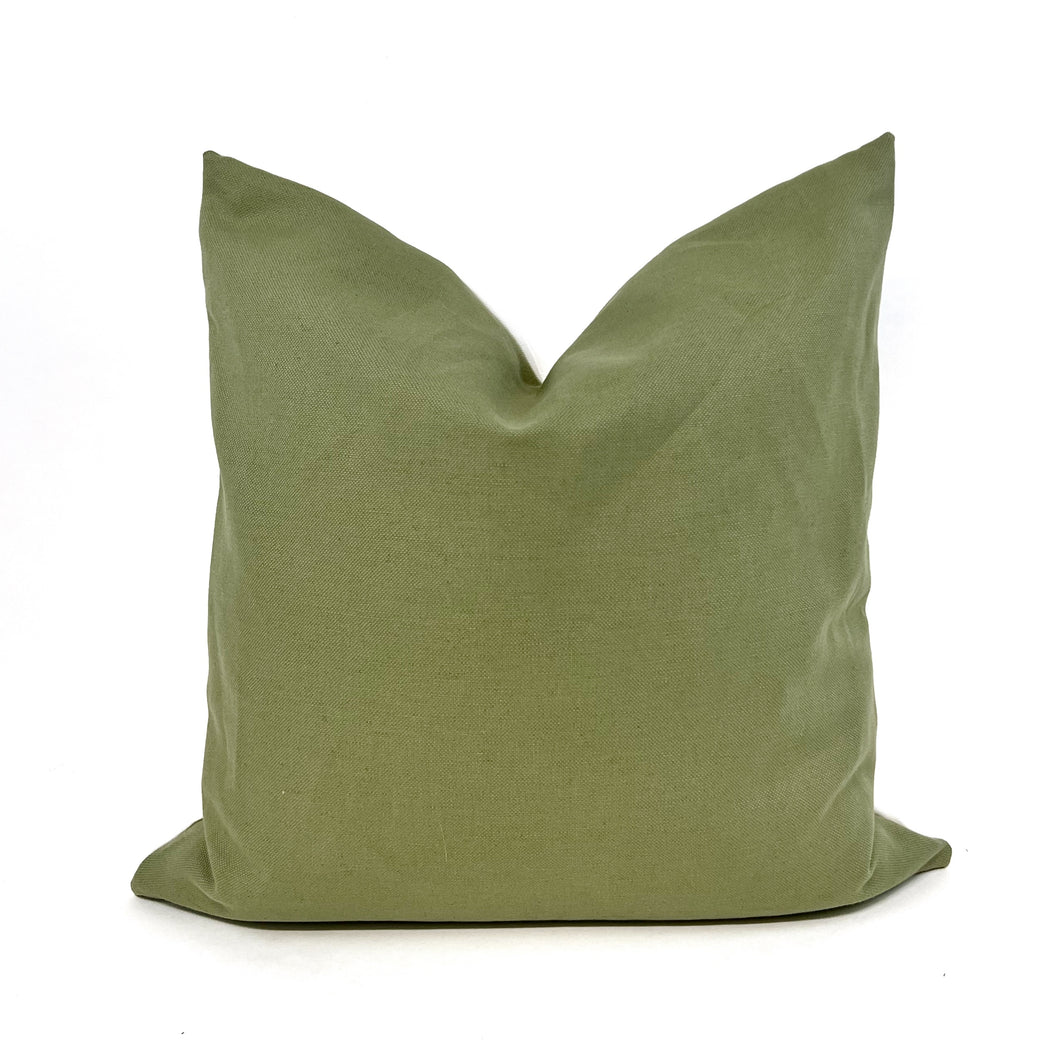 Sage green linen blend pillow cover