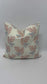 Dusty blue and terra cotta floral pillow cover
