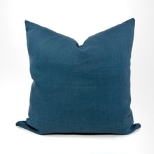 Load image into Gallery viewer, Lagoon blue linen pillow cover
