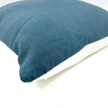 Load image into Gallery viewer, Lagoon blue linen pillow cover
