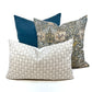 Lagoon blue linen pillow cover