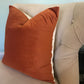 Velvet pillow cover - pumpkin - rust -orange