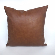 Load image into Gallery viewer, Faux leather pillow cover - camel color
