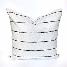 Load image into Gallery viewer, Off-white with black pin stripe pillow cover
