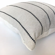 Load image into Gallery viewer, Off-white with black pin stripe pillow cover
