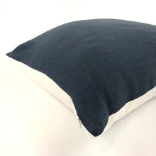 Load image into Gallery viewer, Blue linen pillow cover
