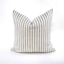 Load image into Gallery viewer, Gray stripe pillow cover
