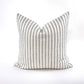 Gray stripe pillow cover