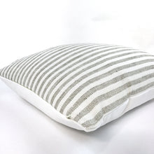 Load image into Gallery viewer, Gray stripe pillow cover
