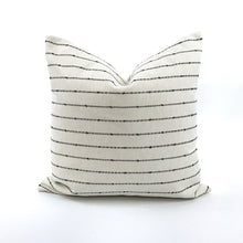 Load image into Gallery viewer, Cream and woven black stripe pillow cover
