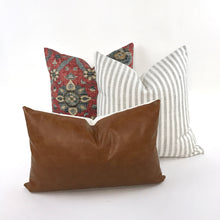 Load image into Gallery viewer, Gray stripe pillow cover
