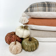 Load image into Gallery viewer, Terra cotta linen pillow cover
