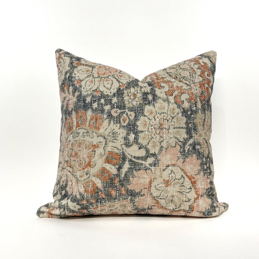 Terra cotta medallion pillow cover